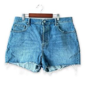 Everlane Button Fly Cheeky Shorts Raw Hem Size 32